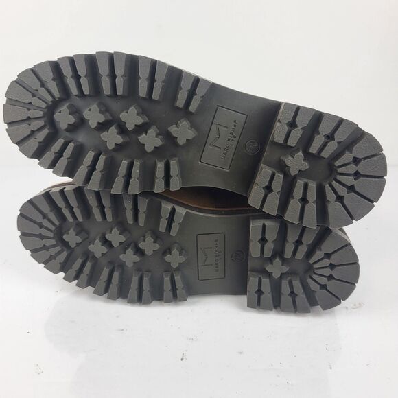 Marc Fisher Lzzie Women's Combat Boot Real Fur Brown Size 7 M - Picture 9 of 10